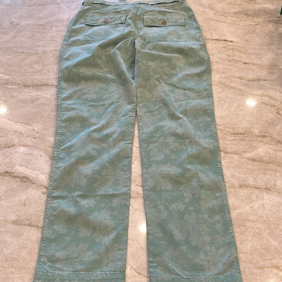 NEW Sundance | Bastille Easy Floral Pants | Green | Paper Bag Waist | Size 4 - Picture 5 of 13